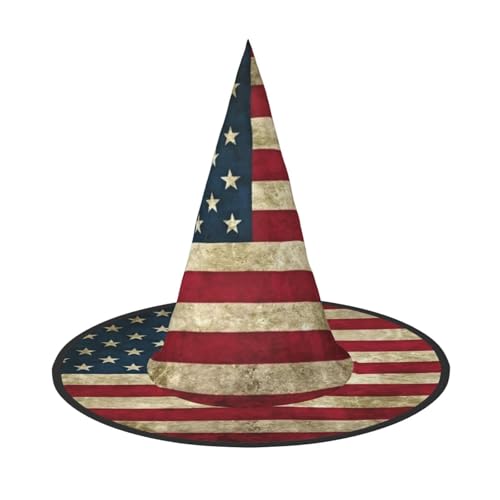 Yyoretp Amerikanische Flagge Druck Halloween Kostüm Hexenhut Erwachsene Karneval Cosplay Party Kostüm Zubehör von Yyoretp