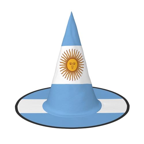Yyoretp Argentinische Flagge Druck Halloween Kostüm Hexenhut Erwachsene Karneval Cosplay Party Kostüm Zubehör von Yyoretp