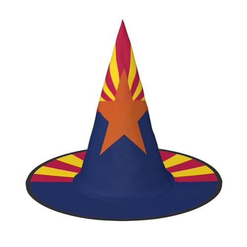 Yyoretp Arizona Staatsflagge Druck Halloween Kostüm Hexenhut Erwachsene Karneval Cosplay Party Kostüm Zubehör von Yyoretp