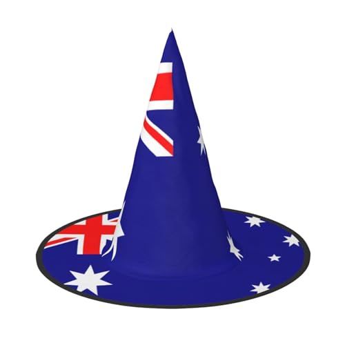 Yyoretp Australische Flagge Druck Halloween Kostüm Hexenhut Erwachsene Karneval Cosplay Party Kostüm Zubehör von Yyoretp