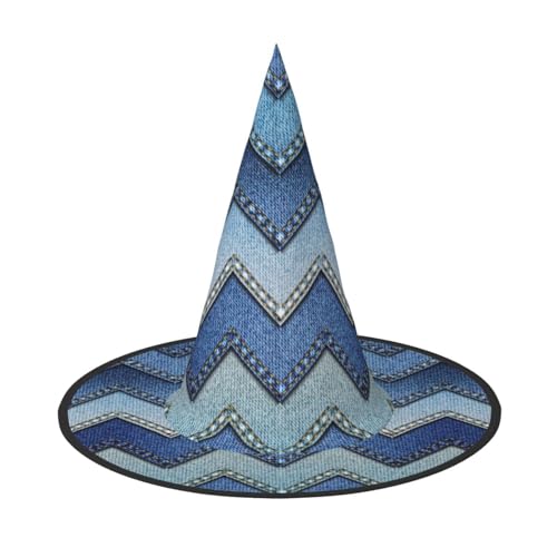 Yyoretp Blauer Denim-Druck, Halloween-Kostüm, Hexenhut, Erwachsene, Karneval, Cosplay, Party, Kostümzubehör Yyoretp Blauer Denim-Druck, Halloween-Kostüm, Hexenhut, Erwachsene, Karneval, Cosplay, Party, Kostümzubehör von Yyoretp