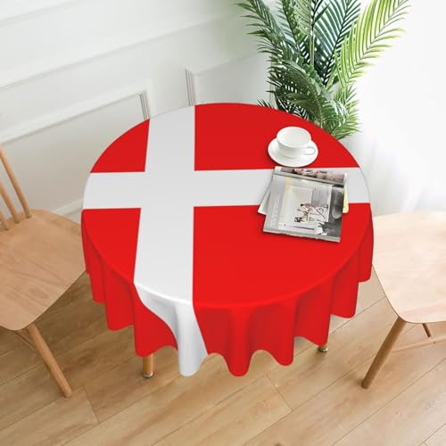 Yyoretp Dänemark, dänische Flagge, rund, dekorative Tischdecke, wasserabweisend, Tischdecke für Küche, Hochzeit, 152 cm Yyoretp Dänemark, dänische Flagge, rund, dekorative Tischdecke, wasserabweisend, Tischdecke für Küche, Hochzeit, 152 cm von Yyoretp