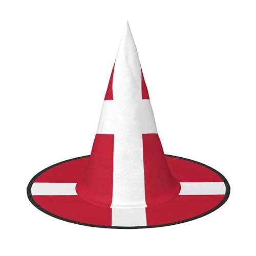 Yyoretp Dänische Flagge Druck Halloween Kostüm Hexenhut Erwachsene Karneval Cosplay Party Kostüm Zubehör von Yyoretp
