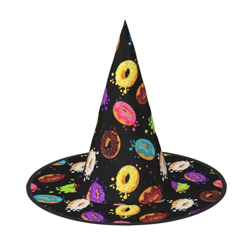 Yyoretp Donut-Druck Halloween Kostüm Hexenhut Erwachsene Karneval Cosplay Party Kostüm Zubehör Yyoretp Donut-Druck Halloween Kostüm Hexenhut Erwachsene Karneval Cosplay Party Kostüm Zubehör von Yyoretp