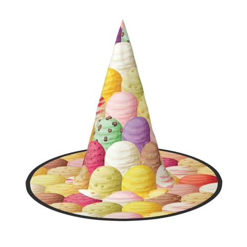 Yyoretp Eiscreme-Druck Halloween-Kostüm Hexenhut Erwachsene Karneval Cosplay Party Kostüm Zubehör Yyoretp Eiscreme-Druck Halloween-Kostüm Hexenhut Erwachsene Karneval Cosplay Party Kostüm Zubehör von Yyoretp