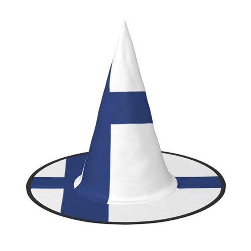 Yyoretp Finnische Flagge Druck Halloween Kostüm Hexenhut Erwachsene Karneval Cosplay Party Kostüm Zubehör von Yyoretp