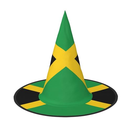 Yyoretp Flagge von Jamaika Druck Halloween Kostüm Hexenhut Erwachsene Karneval Cosplay Party Kostüm Zubehör von Yyoretp