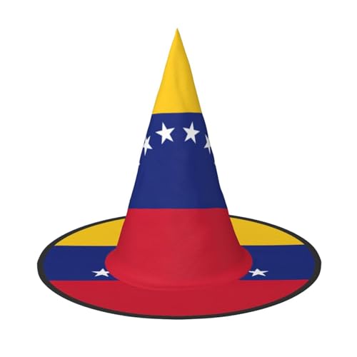 Yyoretp Flagge von Venezuela Druck Halloween Kostüm Hexenhut Erwachsene Karneval Cosplay Party Kostüm Zubehör von Yyoretp