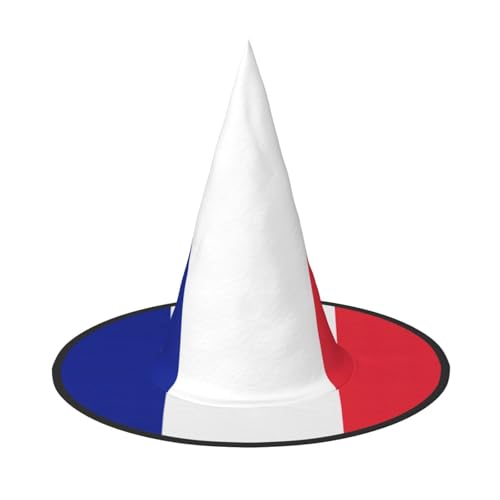 Yyoretp Französische Flagge Druck Halloween Kostüm Hexenhut Erwachsene Karneval Cosplay Party Kostüm Zubehör von Yyoretp
