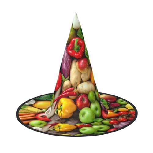 Yyoretp Frisches Obst und Gemüse Druck Halloween Kostüm Hexenhut Erwachsene Karneval Cosplay Party Kostüm Zubehör Yyoretp Frisches Obst und Gemüse Druck Halloween Kostüm Hexenhut Erwachsene Karneval Cosplay Party Kostüm Zubehör von Yyoretp