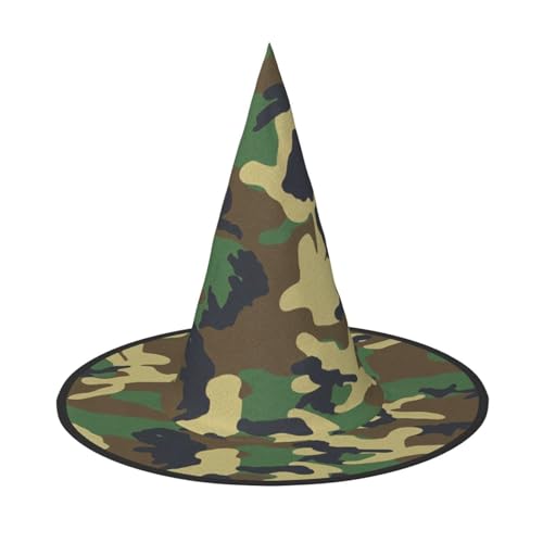 Yyoretp Grünes Militärkostüm mit Camouflage-Druck, Hexenhut, Erwachsene, Karneval, Cosplay, Party, Kostümzubehör Yyoretp Grünes Militärkostüm mit Camouflage-Druck, Hexenhut, Erwachsene, Karneval, Cosplay, Party, Kostümzubehör von Yyoretp