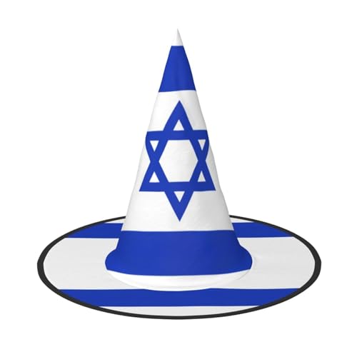 Yyoretp Israelische Flagge Druck Halloween Kostüm Hexenhut Erwachsene Karneval Cosplay Party Kostüm Zubehör von Yyoretp