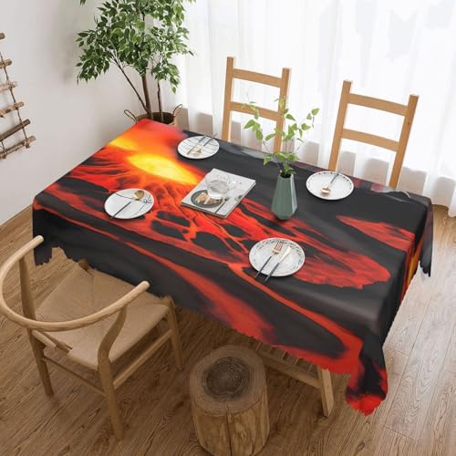 Yyoretp Kilauea Vulkane Druck, rechteckige Spitze, wasserabweisend, abwischbar, Tischdecke für Küche, dekorativ, 183 x 137 cm Yyoretp Kilauea Vulkane Druck, rechteckige Spitze, wasserabweisend, abwischbar, Tischdecke für Küche, dekorativ, 183 x 137 cm von Yyoretp