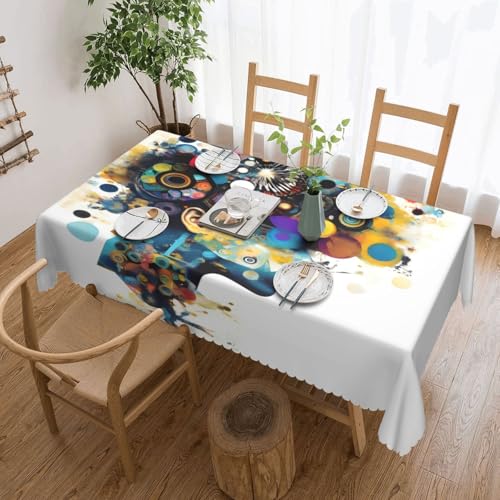 Yyoretp Künstliche Intelligenz, Gehirndruck, rechteckige Spitze, wasserabweisend, abwischbar, Tischdecke für Küche, dekorativ, 183 x 137 cm Yyoretp Künstliche Intelligenz, Gehirndruck, rechteckige Spitze, wasserabweisend, abwischbar, Tischdecke für Küche, dekorativ, 183 x 137 cm von Yyoretp