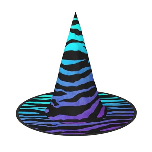 Yyoretp Lila Blau Grün Camouflage Zebra Streifen Druck Halloween Kostüm Hexenhut Erwachsene Karneval Cosplay Party Kostüm Zubehör Yyoretp Lila Blau Grün Camouflage Zebra Streifen Druck Halloween Kostüm Hexenhut Erwachsene Karneval Cosplay Party Kostüm Zubehör von Yyoretp
