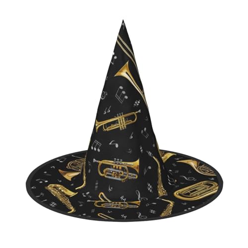 Yyoretp Musikinstrumente Druck Halloween Kostüm Hexenhut Erwachsene Karneval Cosplay Party Kostüm Zubehör Yyoretp Musikinstrumente Druck Halloween Kostüm Hexenhut Erwachsene Karneval Cosplay Party Kostüm Zubehör von Yyoretp