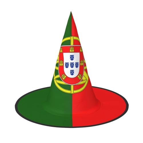 Yyoretp Portugiesische Flagge Druck Halloween Kostüm Hexenhut Erwachsene Karneval Cosplay Party Kostüm Zubehör von Yyoretp