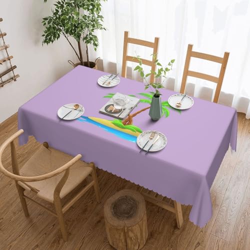 Yyoretp Rechteckige Tischdecke mit 3D-Palmen-Druck, wasserabweisend, abwischbar, für Küche, dekorativ, 183 x 137 cm Yyoretp Rechteckige Tischdecke mit 3D-Palmen-Druck, wasserabweisend, abwischbar, für Küche, dekorativ, 183 x 137 cm von Yyoretp