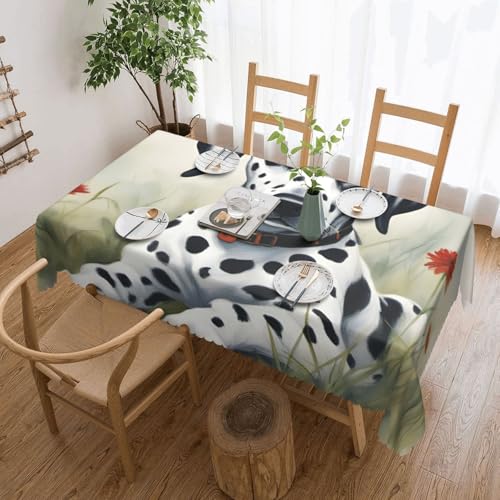 Yyoretp Rechteckige Tischdecke mit Dalmatiner-Druck, wasserabweisend, abwischbar, für Küche, dekorativ, 183 x 137 cm Yyoretp Rechteckige Tischdecke mit Dalmatiner-Druck, wasserabweisend, abwischbar, für Küche, dekorativ, 183 x 137 cm von Yyoretp