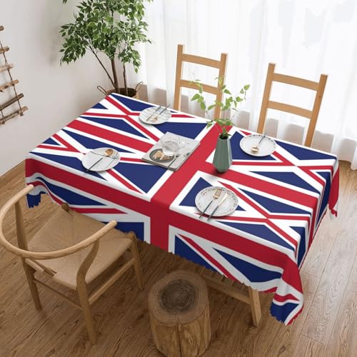 Yyoretp Rechteckige Tischdecke mit britischer Flagge, wasserabweisend, abwischbar, für Küche, dekorativ, 183 x 137 cm Yyoretp Rechteckige Tischdecke mit britischer Flagge, wasserabweisend, abwischbar, für Küche, dekorativ, 183 x 137 cm von Yyoretp