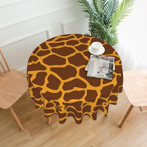 Yyoretp Runde dekorative Tischdecke mit Giraffen-Druck, wasserabweisend, Tischdecke für Küche, Hochzeit, 152 cm Yyoretp Runde dekorative Tischdecke mit Giraffen-Druck, wasserabweisend, Tischdecke für Küche, Hochzeit, 152 cm von Yyoretp