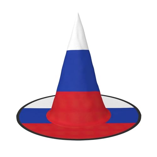 Yyoretp Russische Flagge Druck Halloween Kostüm Hexenhut Erwachsene Karneval Cosplay Party Kostüm Zubehör von Yyoretp