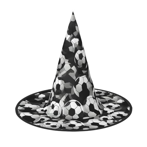 Yyoretp Schwarz-weißes Fußball-Muster, Halloween-Kostüm, Hexenhut, Erwachsene, Karneval, Cosplay, Party, Kostümzubehör Yyoretp Schwarz-weißes Fußball-Muster, Halloween-Kostüm, Hexenhut, Erwachsene, Karneval, Cosplay, Party, Kostümzubehör von Yyoretp