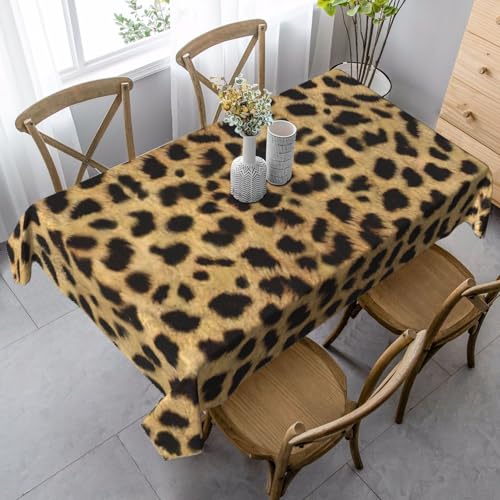 Yyoretp Stilvolle rechteckige Tischdecke mit Leopardenmuster, waschbar, für Hochzeit, Party, Küche, Esszimmer, dekorativ Yyoretp Stilvolle rechteckige Tischdecke mit Leopardenmuster, waschbar, für Hochzeit, Party, Küche, Esszimmer, dekorativ von Yyoretp
