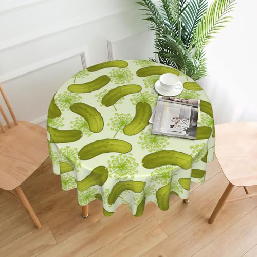 Yyoretp Sushi Dill Pickles Druck, runde dekorative Tischdecke, wasserabweisend, Tischdecke für Küche, Hochzeit, 152 cm Yyoretp Sushi Dill Pickles Druck, runde dekorative Tischdecke, wasserabweisend, Tischdecke für Küche, Hochzeit, 152 cm von Yyoretp