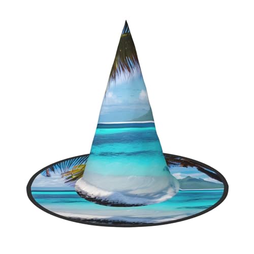 Yyoretp Tahiti Beach Print Halloween Kostüm Hexenhut Erwachsene Karneval Cosplay Party Kostüm Zubehör Yyoretp Tahiti Beach Print Halloween Kostüm Hexenhut Erwachsene Karneval Cosplay Party Kostüm Zubehör von Yyoretp