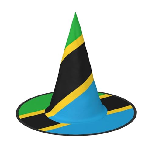 Yyoretp Tansania Flagge Druck Halloween Kostüm Hexenhut Erwachsene Karneval Cosplay Party Kostüm Zubehör von Yyoretp