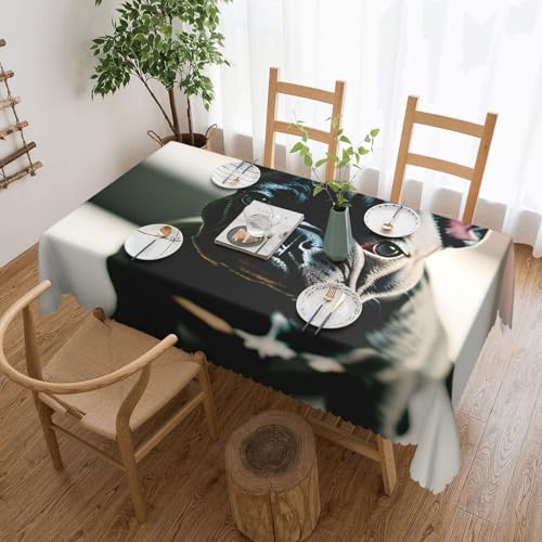 Yyoretp Tischdecke, rechteckig, Spitze, wasserabweisend, abwischbar, für Küche, dekorativ, 183 x 137 cm Yyoretp Tischdecke, rechteckig, Spitze, wasserabweisend, abwischbar, für Küche, dekorativ, 183 x 137 cm von Yyoretp