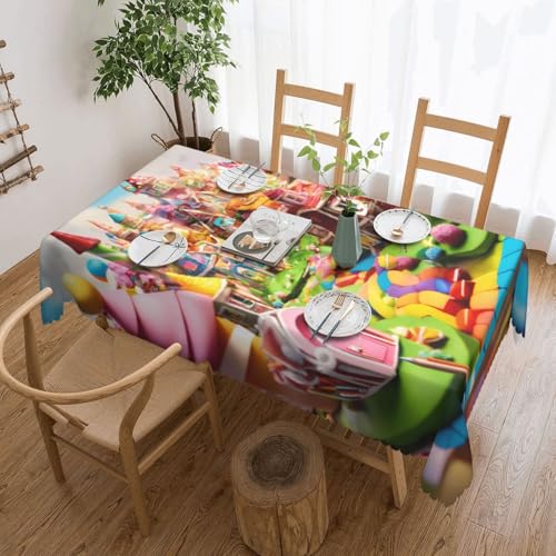 Yyoretp Tischdecke, rechteckig, Spitze, wasserabweisend, abwischbar, für Küche, dekorativ, 183 x 137 cm Yyoretp Tischdecke, rechteckig, Spitze, wasserabweisend, abwischbar, für Küche, dekorativ, 183 x 137 cm von Yyoretp
