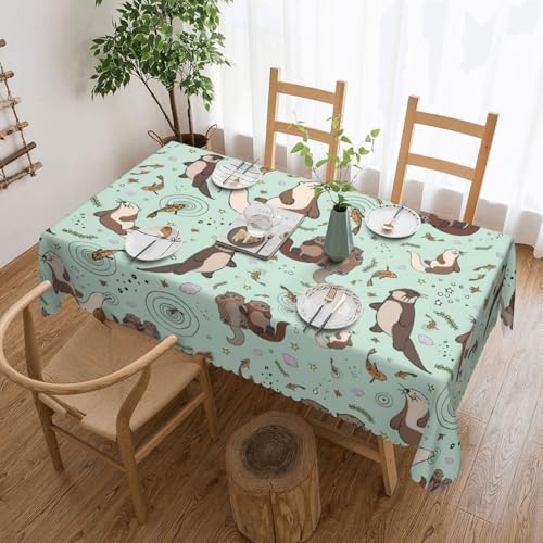 Yyoretp Tischdecke, rechteckig, Spitze, wasserabweisend, abwischbar, für Küche, dekorativ, 183 x 137 cm Yyoretp Tischdecke, rechteckig, Spitze, wasserabweisend, abwischbar, für Küche, dekorativ, 183 x 137 cm von Yyoretp