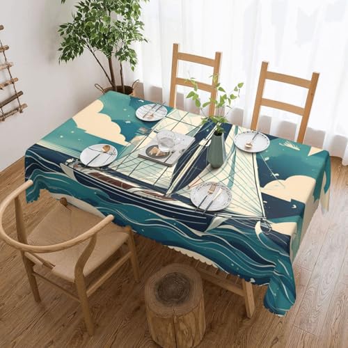 Yyoretp Tischdecke, rechteckig, Spitze, wasserabweisend, abwischbar, für Küche, dekorativ, 183 x 137 cm Yyoretp Tischdecke, rechteckig, Spitze, wasserabweisend, abwischbar, für Küche, dekorativ, 183 x 137 cm von Yyoretp