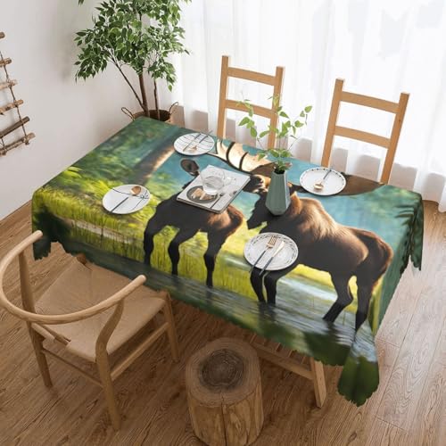 Yyoretp Tischdecke, rechteckig, Spitze, wasserabweisend, abwischbar, für Küche, dekorativ, 183 x 137 cm Yyoretp Tischdecke, rechteckig, Spitze, wasserabweisend, abwischbar, für Küche, dekorativ, 183 x 137 cm von Yyoretp