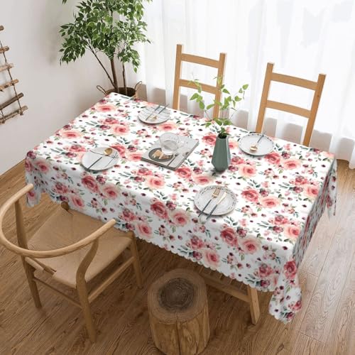 Yyoretp Tischdecke, rechteckig, Spitze, wasserabweisend, abwischbar, für Küche, dekorativ, 183 x 137 cm Yyoretp Tischdecke, rechteckig, Spitze, wasserabweisend, abwischbar, für Küche, dekorativ, 183 x 137 cm von Yyoretp