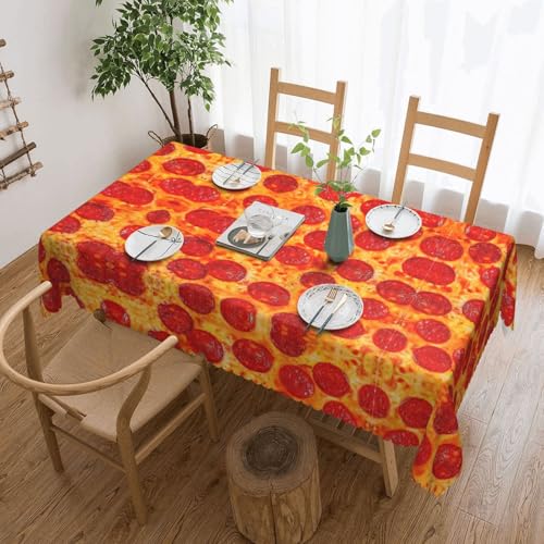 Yyoretp Tischdecke mit 3D-Pfefferoni-Druck, rechteckig, Spitze, wasserabweisend, abwischbar, für Küche, dekorativ, 183 x 137 cm Yyoretp Tischdecke mit 3D-Pfefferoni-Druck, rechteckig, Spitze, wasserabweisend, abwischbar, für Küche, dekorativ, 183 x 137 cm von Yyoretp