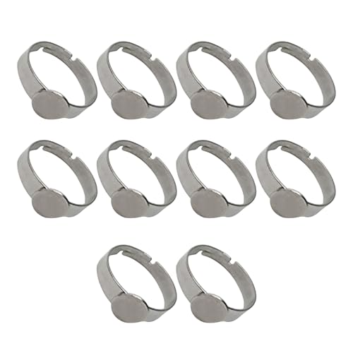 10pcs Robuste Edelstahlringe Blanks Verstellbare Edelstahlringe Unterstützung Für Handwerksbehörden 10pcs Robuste Edelstahlringe Blanks Verstellbare Edelstahlringe Unterstützung Für Handwerksbehörden von Yzdysg