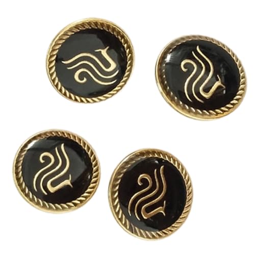4 PCs Elegante Stile Uniformknöpfe Jacken Knöpfe Hosen Tasten Legierungsknöpfe Kleidungsknöpfe Für Flughafen Bodenpersonal von Yzdysg