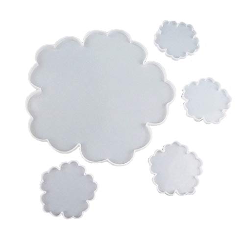 5 Stück Große Blumenform Harz Untersetzer Formen Silikon Tablett Formen Geode Achat Platte Epoxidharz Formen Kunsthandwerk von Yzdysg