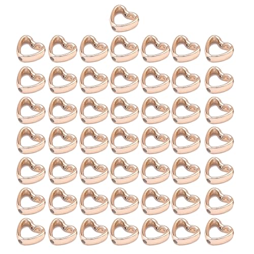 50 Pcs Herzrahmenperlen Doppel Loch Perlen Abstandshalteranschlüsse Herzanhänger CCB Für Schmuckstücke Geeignet von Yzdysg