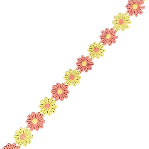 Blumenspitzenband 15 Meter 25 Mm Breit Gestickte Spitzenverkleidung Nähband Für Hochzeitskleid Kleidung Verzierung von Yzdysg
