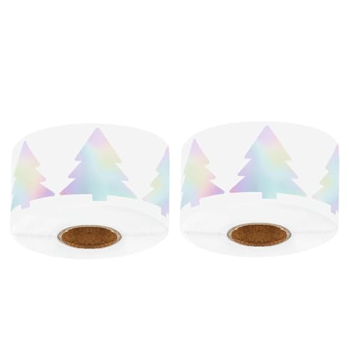Festives Reflective Bunte Aufkleber Halloween Weihnachten Themen 2 Rollen 500 Aufkleber Rollkleber Handwerk Feiertagsgeschenkschilder von Yzdysg