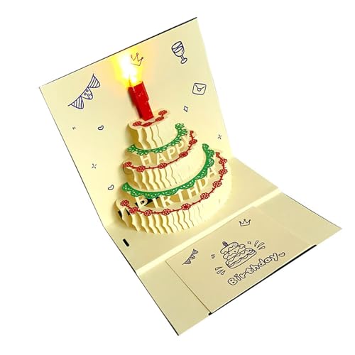 Kreative 3D Popup Kuchenkarte Moderne 3D Popup Geburtstagstortengrußkarte Mit Musik Und Farbenfrohen LED Lichtern Kreative 3D Popup Kuchenkarte Moderne 3D Popup Geburtstagstortengrußkarte Mit Musik Und Farbenfrohen LED Lichtern von Yzdysg