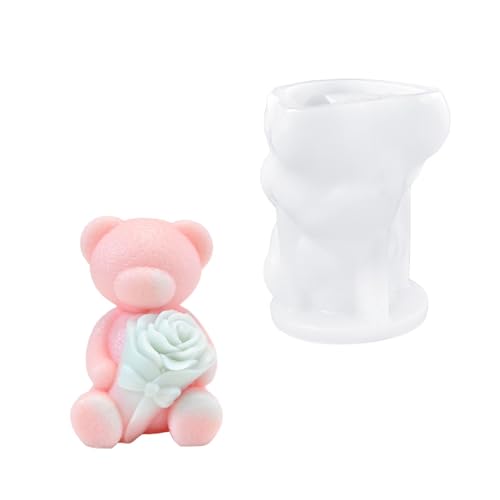 Künstlerische Silikonform Basteln Schimmel Kreativ Bär/Kaninchen Formfiguren Formen Perfekt Für Kunstkurse Und Home Dekoration Handgefertigte Handwerksbedarf von Yzdysg