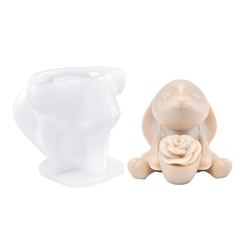 Künstlerische Silikonform Basteln Schimmel Kreativ Bär/Kaninchen Formfiguren Formen Perfekt Für Kunstkurse Und Home Dekoration Handgefertigte Handwerksbedarf von Yzdysg