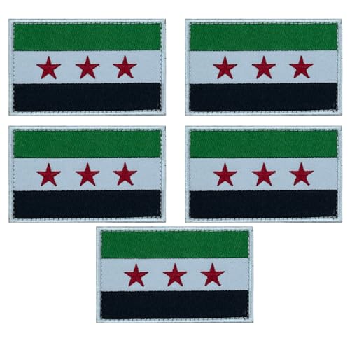 Syrische Neue Flaggen Bestickte Abzeichen Mit Hakenbefestigungsmittel Für Eine Einfache Befestigung Für Verschiedene Kleidung Und Accessoires von Yzdysg