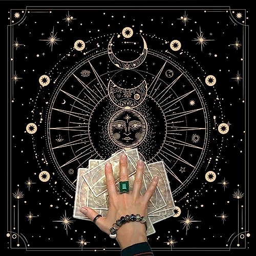 Yzdysg 50x50/60x60/75x75cm Tarot Tischdecke Geometrische Divinationen Tischtuch Brettspiel Oracles Kartenpolster Runen Matte von Yzdysg