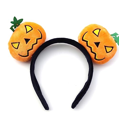 Yzdysg Halloween Pumpkin Headwear Hair Hoop Weiche Flauschige Stoff Cartoon Stirnband Für Kürbispartydekorationen von Yzdysg